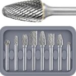 8 Pcs Carbide Burr Set for Precision Grinding & Cutting