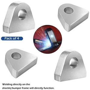 Heavy-Duty Weld-On Shackle Clevis Mounts - Pack of 4