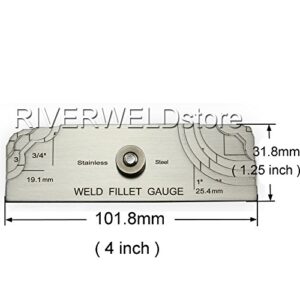 RIVERWELD 7-Piece Fillet Weld Set Gage - Metric & Inch