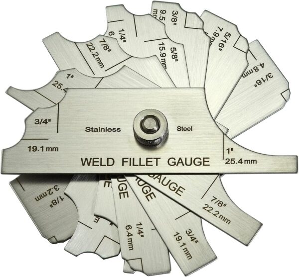 RIVERWELD 7-Piece Fillet Weld Set Gage - Metric & Inch